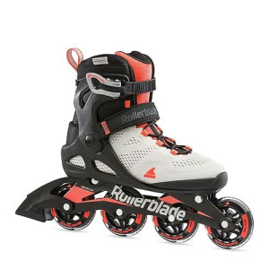 Rollerblade Macroblade 80 Women'S Adult Fitness Inline Skate, Grey And Coral, Performance Inline Skates