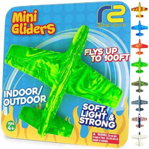 Foam Airplanes For Kids - Stocking Stuffers For Boys & Girls All Ages 4 5 6 7 8 9 10 11 - Best Toy Gift Boy Stocking Stuffer Gifts Party Favors - Easter Basket Stuffers For Kids - Styrofoam Air Plane