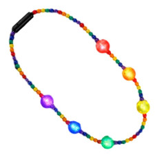 Blinkee Flashing Rainbow Disco Prism Balls Fancy Party Necklace