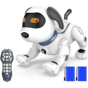 Hbuds Robot Dog Toys For Kids, Remote Control Stunt Programmable Robot Puppy Toy Dog Interactive With Commands Sing, Dance, Bark, Walk Electronic Pet Dog For Boys Girls Gifts (Remote Control)