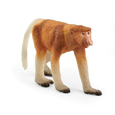 Schleich Wild Life Realistic Proboscis Monkey Figurine - Authentic And Highly Detailed Wild Animal Toy, Durable For Education And Fun Play For Kids, Perfect For Boys And Girls, Ages 3+