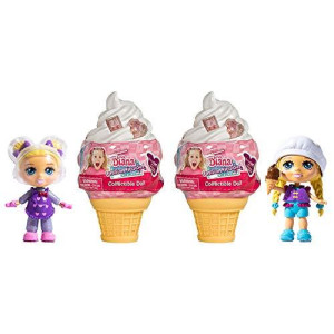 Far Out Toys Love, Diana, Kids Diana Show, Fashion Fabulous Collectible Doll 2-Pack, 2 Surprise 3.5� Dolls In Adorable Ice Cream Cones, 10 Different Diana Doll Styles To Collect