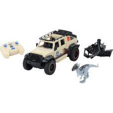 Hot Wheels Matchbox Rc Jurassic World Dominion Jeep Gladiator, 6-Inch Dracorex Dinosaur Figure, Remote-Control Toy Car With Auto-Capture Claw