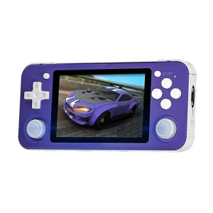 Rg351P Retro Game Console Handheld Opensouce-Linux Rk3326 System 3.5 Inch Ips Screen Support Psp/N64 Game Rg351 Console (Purple)