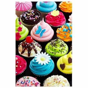 500 Pieces Assorted Cupcake Jigsaw Puzzle For Adults And Kids Big Size Gift Idea (Cupcakes)
