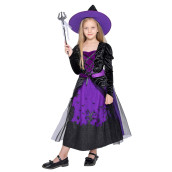Wesprex Cauldron Witch Costume Set For Girls With Hat & Magic Wand (Medium)