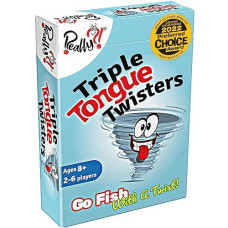 Really?! Triple Tongue Twisters - Go Fish With A Twist, Hilarious Family Party Speech & Memory Card Game, Ages 8+