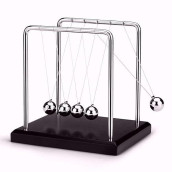 Newton'S Cradle - Demonstrate Newton'S Laws With Swinging Balls Physics Science Office Desk Decoration For Over 3 Years Old (Classic)