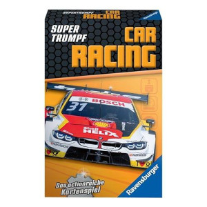 Ravensburger Card Game, Supertrump Car Racing 20696, Quartet And Trump Game For Technology Fans From 7 Years