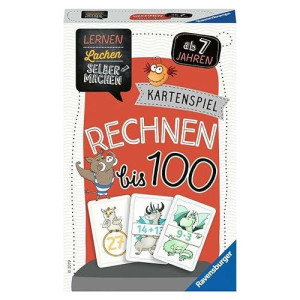 Ravensburger 80660 - Learning Laughter Diy: Calculating Up To 100, Children'S Game From 7 Years, Educational Game For 1-5 Players, Card Game