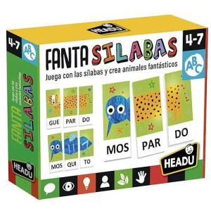 Headu Heraclio Fournier Es24636 Fantasilabas. Montessori Method For Learning To Read And Write For Boys And Girls Ages 4 To 7, Multicoloured