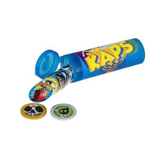 Pog Retro Kaps Neon Blue Storage Tube Starter Set Game Includes: 20 Pogs & 2 Exclusive Slammers
