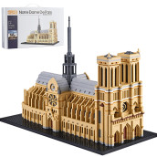 Klmei Big Architecture Notre Dame De Paris Micro Building Blocks Set, Creative Diy Mini Bricks Model Kit For Adults Or Kids, 7380 Pieces