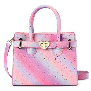 Mibasies Kids Purse For Little Girls Gift Toddler Crossbody Handbags(Purple Pink)
