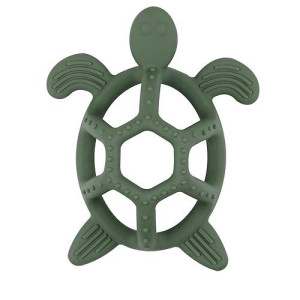 3D Turtle Model Teether Toy Made Of Soft Silicone,Teething Toys For 3M+ Babies,Oral Motor Chew Toy Bpa-Free (1 Pack)
