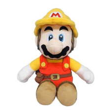 Little Buddy 1731 Super Mario Maker 2 - Builder Mario Plush, 9.5", Yellow