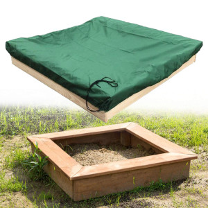 Ysisly Sandbox Cover Square Waterproof Sandpit Cover With Drawstring Tool Dustproof Oxford Cloth Sandbox Cover Pool Protective-Green Sandbox Cover With Drawstring (150X150Cm)