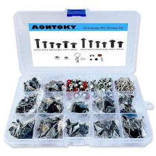 Aontoky 500Pcs Rc Screw Kit Repair Tool M3 M4 Hex Screws Nut Shell Buckle Hardware Fastener For 1/8 1/10 1/12 Scale Cars Truck Crawler Diy Parts