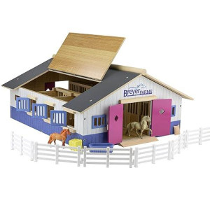 Breyer Farms Deluxe Wood Stable Playset 59215, Multicolor