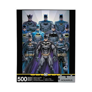 Aquarius Dc Comics Batman Batsuits Puzzle (500 Piece Jigsaw Puzzle) - Glare Free - Precision Fit - Officially Licensed Dc Comics Merchandise & Collectibles - 14 X 19 Inches