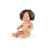 Miniland Educational Anatomically Correct 15" Baby Doll, Down Syndrome Caucasian Girl