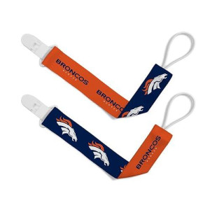 Denver Broncos Pacifier clip 2 Pack