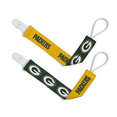 green Bay Pacifier clip 2 Pack