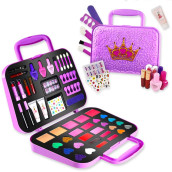 Toysical Makeup Kit For Girls, 51 Pcs Pretend Makeup Set For Kids, Real Makeup Toys For Girls, Non Toxic, Princess Toys For Girls, Birthday Gift For 3 4 5 6 7 8 9 10 Years Old Children