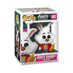 Funko Pop Disney: Alice In Wonderland 70Th - White Rabbit With Watch Multicolor, 3.75 Inches