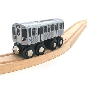 Muni Pals Munipals Mp03-11Bn Cta Chicago 'L': Brown Line The Loop Wooden Train Car