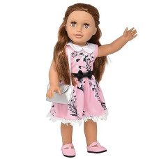 Gift Boutique 18 Inch Girl Doll, Poseable Fashion Doll With Fine Hair For Styling, Clothes, Shoes, Purse And Accessories, Princess Doll For Girls And Kids