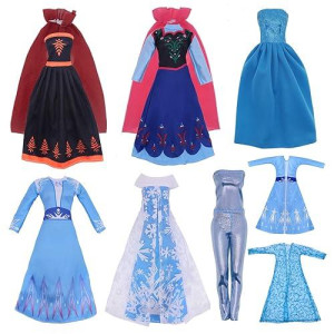11.5 Inch Doll Clothes - Toys For Girls, Snow Dress For Queen And Princess For 11.5 Inch Doll Clothes - Doll 6 Set Classic Dresses - Doll Party Gown Girls Gift