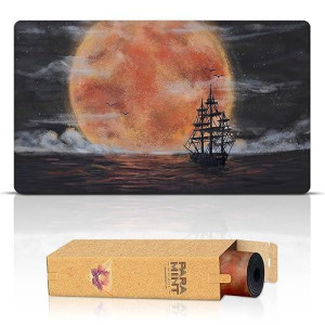 Paramint Blood Moon Flying Dutchman (Stitched) - Mtg Playmat - Compatible With Magic The Gathering Playmat - Play Mtg, Yugioh, Tcg - Original Play Mat Art Designs & Accessories