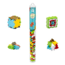 Plus Plus - Happy Birthday - 70 Pieces, Construction Building Stem/Steamtoy, Interlocking Mini Puzzle Blocks For Kids, Open Play Tube