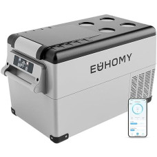 Euhomy 12 Volt Refrigerator, 35Liter(38Qt) Car Refrigerator, Rv Refrigerator With 1224V Dc And 110-240V Ac, Freezer Fridge Cooler, For Car, Rv, Camping And Home Use