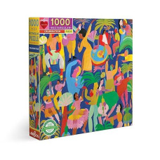 Eeboo: Piece And Love Celebration 1000-Piece Rectangular Adult Jigsaw Puzzle, Jigsaw Puzzle For Adults And Families, Includes Glossy, Sturdy Pieces And Minimal Puzzle Dust