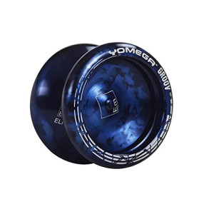 Yomega Groov - Pro Level Aluminum Metal Yoyo For Advance Players - Round Shaped, C Size Ball Bearing Yoyo With Adjustable Responsivenonresponsive Play + 3 Month Warranty (Black And Blue)