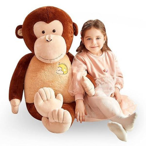 Ikasa Large Monkey Stuffed Animal Plush Monkey Toy For Children (Brown, 30 Inches)
