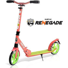 Hurtle Renegade Kick Scooters For Kids Teenagers Adults- 2 Wheel Kids Scooter With Adjustable T-Bar Handlebar - Alloy Anti-Slip Deck - Portable Folding Scooters For Kids With Carrying Strap