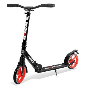 Hurtle Renegade Kick Scooters For Kids Teenagers Adults- 2 Wheel Kids Scooter With Adjustable T-Bar Handlebar - Alloy Anti-Slip Deck - Portable Folding Scooters For Kids With Carrying Strap