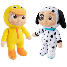 Cocomelon Toys Jj Ducky & Puppy Plush (2 Pack) - 8 Stuffed Animal Doll Figures - Great Gift For Toddlers And Kids - Ages 18 Months And Up