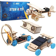 Science Kits For Kids 8-12-14 - Stem Kits For Kids Age 8-10 - Diy Kits Puzzles For Kids, Solar Power & Electric Engineering Kit - Perfect Stem Toys Gift For Teens Boys Ages 8-13 & School Projects