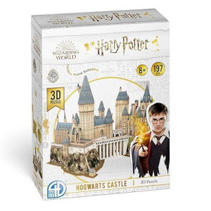 Puzzle - 3D Puzzle: Harry Potter: Hogwarts castle (Medium) - 197 Piece Puzzles for Kids and Adults - Ages 14+