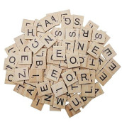 300Pcs Wooden Scrabble Tiles, Scrabble Letters For Crafts, Making Alphabet Coasters And Scrabble Crossword Game.