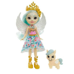 Enchantimals Paolina Pegasus Doll (6-in152-cm) & Wingley Animal Friend Figure from Royals collection, Small Doll with Removable Skirt and Accessories, great gift for 3 to 8 Year Old Kids