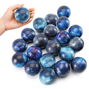 Lovestown 20 Pcs Galaxy Stress Balls, 2.5 Inch Space Theme Stress Balls Foam Squeeze Balls Stress Relief Balls For Finger Exercise School Carnival Reward Party Bag Gift