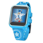 Accutime Kids Sega Sonic The Hedgehog Blue Educational Touchscreen Smart Watch Toy For Boys, Girls, Toddlers - Selfie Cam, Learning Games, Alarm, Calculator, Pedometer (Model: Snc4133Az)