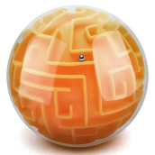 Yongnkids Amaze 3D Memory Sequential Maze Ball Puzzle Toy Gifts For Kids Adults - Challenges Game Lover Tiny Balls Brain Teasers Game (Orange)