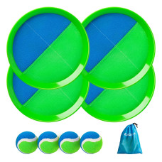 Everich Toy Beach Toys Outdoor Games For Kids Ages 4-8, Upgraded Paddles Ball Toss Catch Games Set, Yard Lawn Sand Beach Games For Kids Family Boys Girls 3 4 5 6 7 8 9 10 Years Olds Gifts