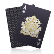 Wjpc Black Diamond Premium Pvc Material Elastic Waterproof Poker Playing Cards,Cool Playing Cards For Party And Game,Deck Of Cards